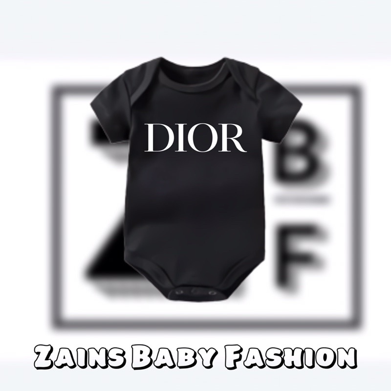 Kaos baju T-Shirt bayi Branded CHRISTIAN DIOR paris dior jumper baby kids pendek tulisan usia 0 1 2 