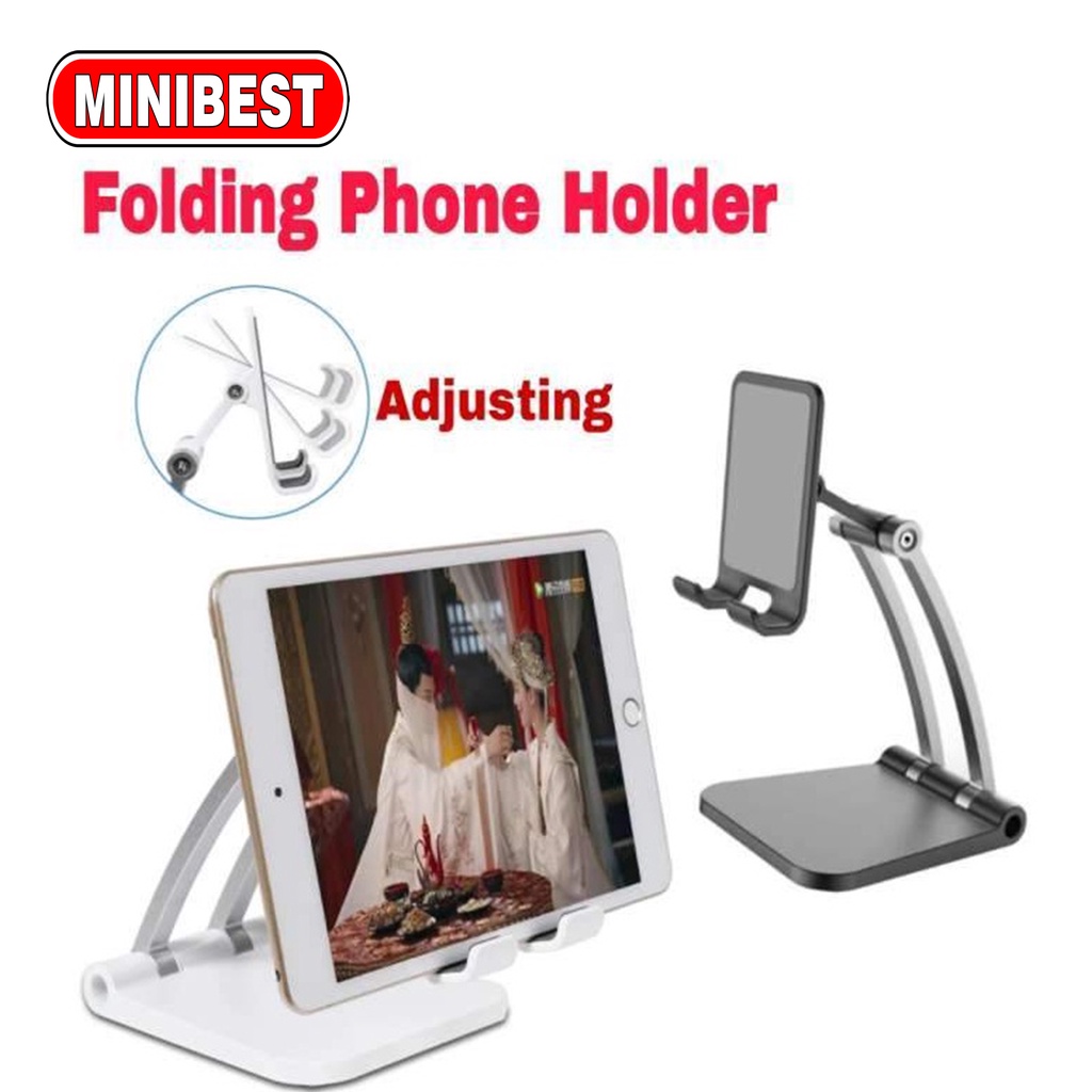 Minibest Holder tablet Hp Full Stainless Folding Mobile Phone Desktop Stand Q-009