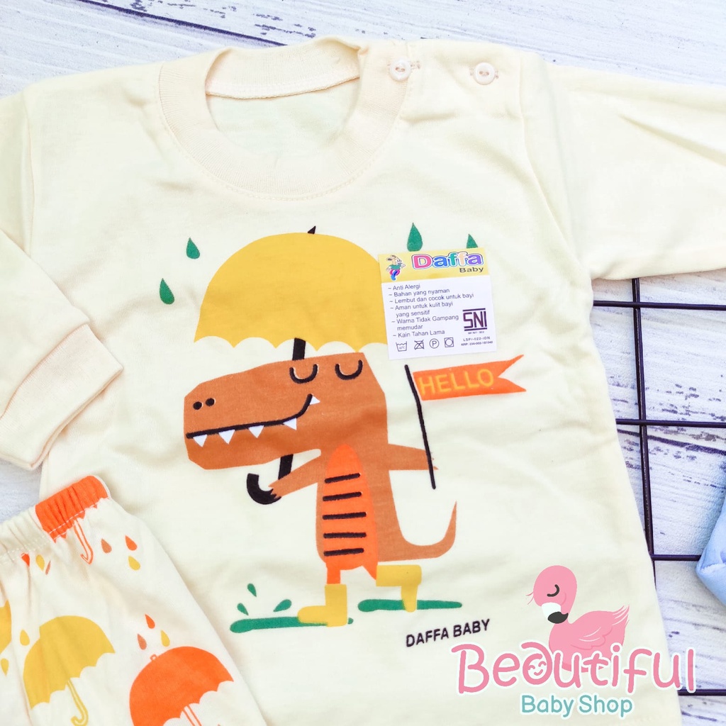 PREMIUM Setelan Bayi Panjang SNI Motif Croco Umbrella / Setelan Piyama Bayi Laki-laki / Baju Bayi Panjang Merk Daffa / Baju Tidur Bayi / Baby.ou_