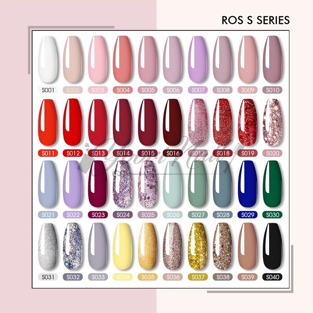 Mini Rosalind S Series 7ml glitter series cat eye series temperature chage nail gel series berubah warna