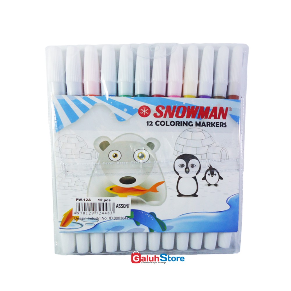 

Snowman Spidol 12 Warna