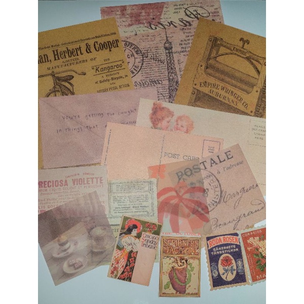 

Vintage Brown decoration paper/Bujo Material/scrapbook paper/jurnal paper