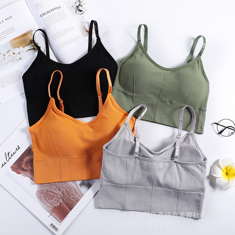 TF Bra Wanita Baju Dalam Wanita BH Sport Crop Top Olahraga Katun Lembut Tali Bisa Adjust BRA25