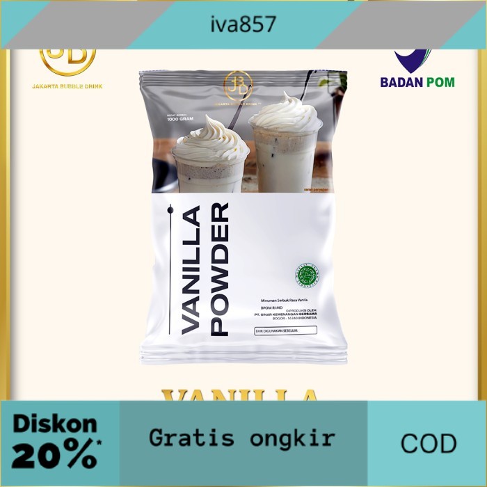 

PROMO Vanilla Powder - Bubuk Minuman Bubble Drink, Cappucino Cincau GRATIS ONGKIR