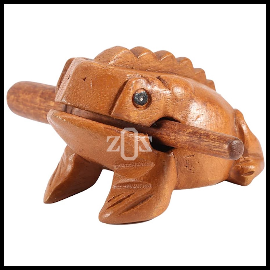 Guiro Rasp Frog Perkusi Percussion Small Wood 4 inch