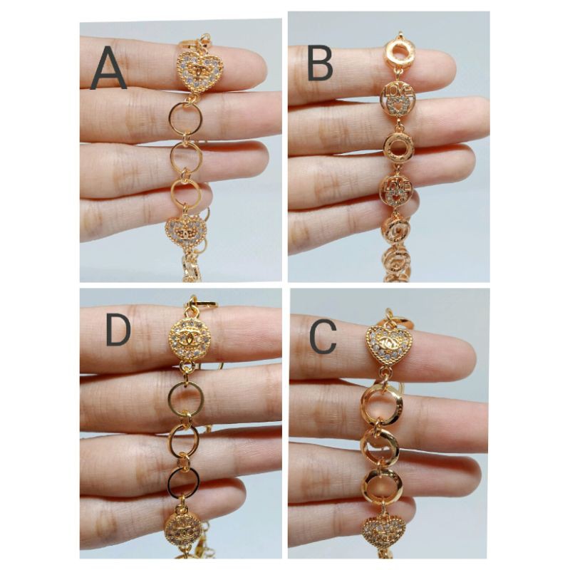 Sdr201. Gelang tangan xuping wanita dewasa lapis emas dgn mata zircon UK 20 cm