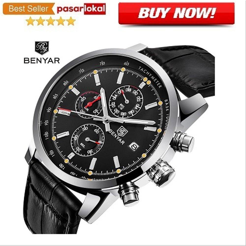 Promo Jam tangan BENYAR Bergani Jam Tangan Analog BY-5102M Black Terbatas