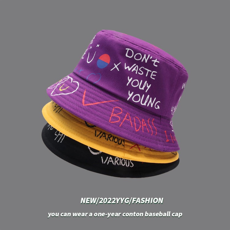 Topi Bucket / fisherman Gaya Korea / hip hop Untuk Pria / Wanita