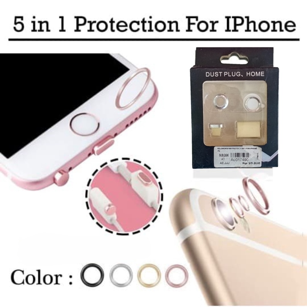 KELENGKAPAN PROTEC 5 IN 1 FOR IPHONE 7G / 7 / 7S