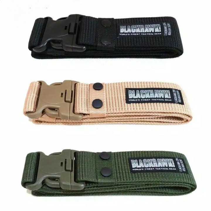 Ikat pinggang gesper sabuk military militer kain kanvas pria blackhawk