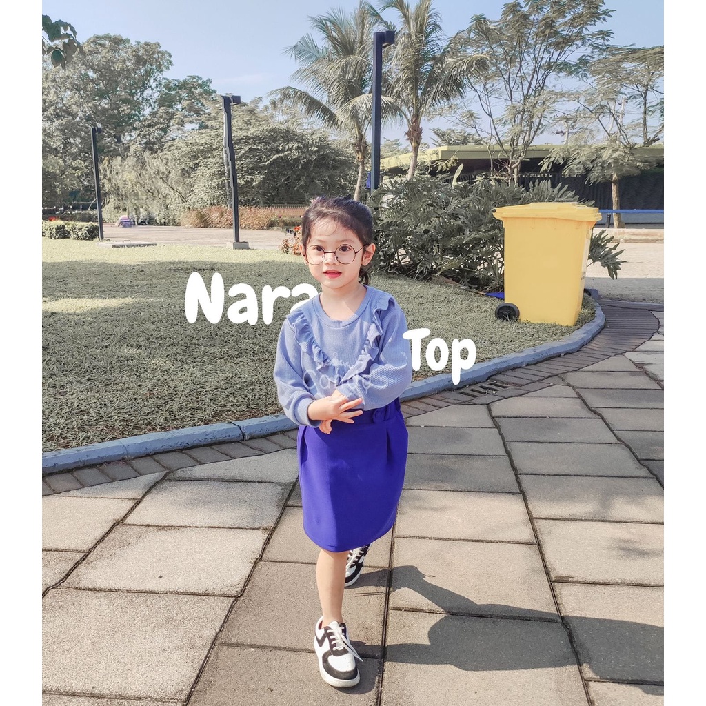 ATASAN ANAK LENGAN PANJANG RUFFLE NARA TOP 1-5 TAHUN