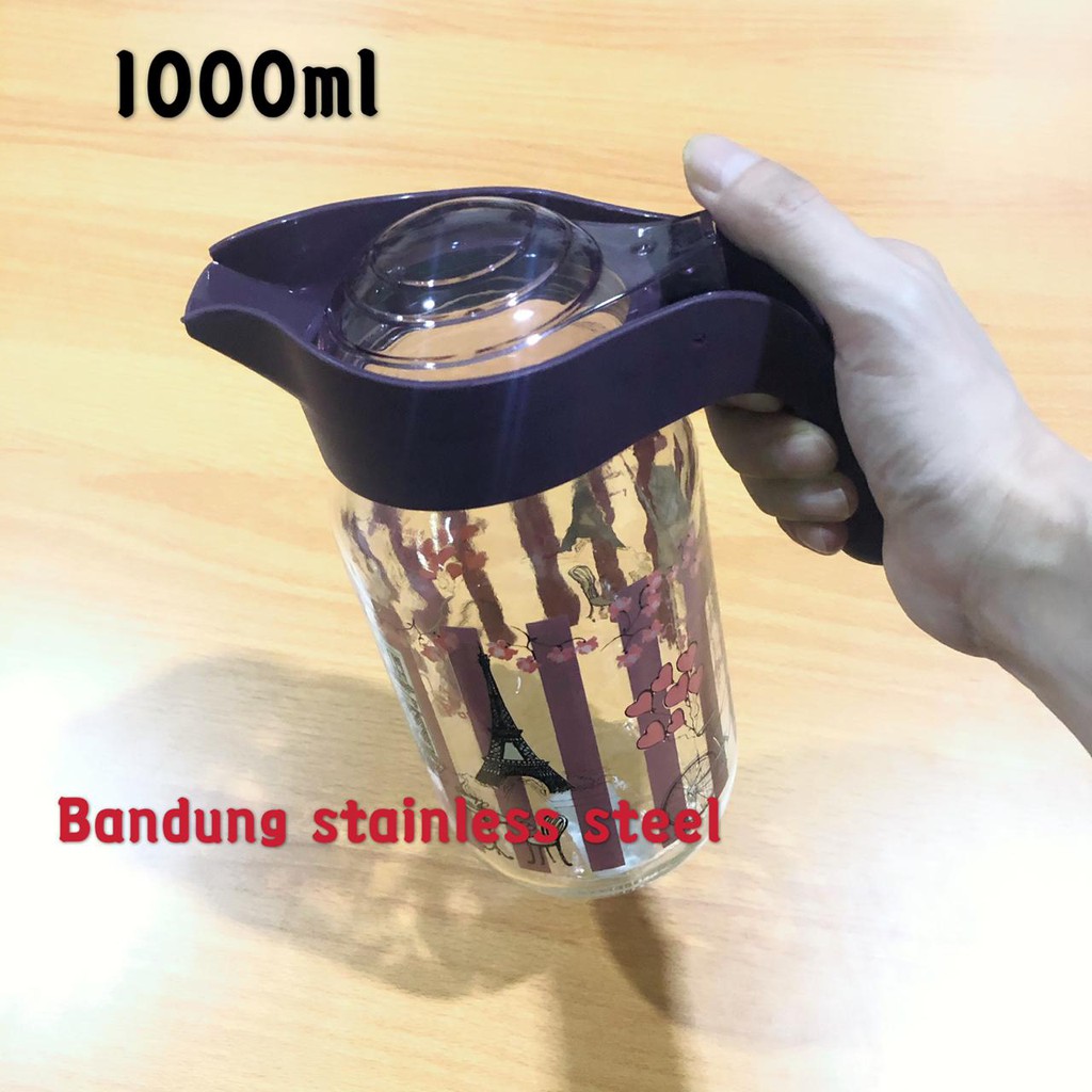 water jug kaca pitcher tempat minum air tea pot 660ml 1100ml