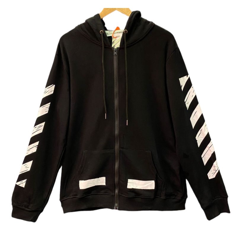 Off White Tape Arrows Hoodie - Black