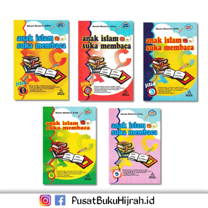 BUKU ANAK ISLAM SUKA MEMBACA PUSTAKA AMANAH JILID 1 - 5