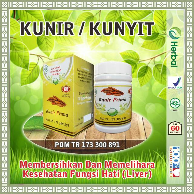 KUNIR HERBAL ATASI RADANG.MAAG.PERUT KEMBUNG.MEREDAKAN NYERI HAID