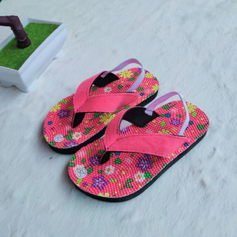 Sandal anak baby lucu motif bunga sakura