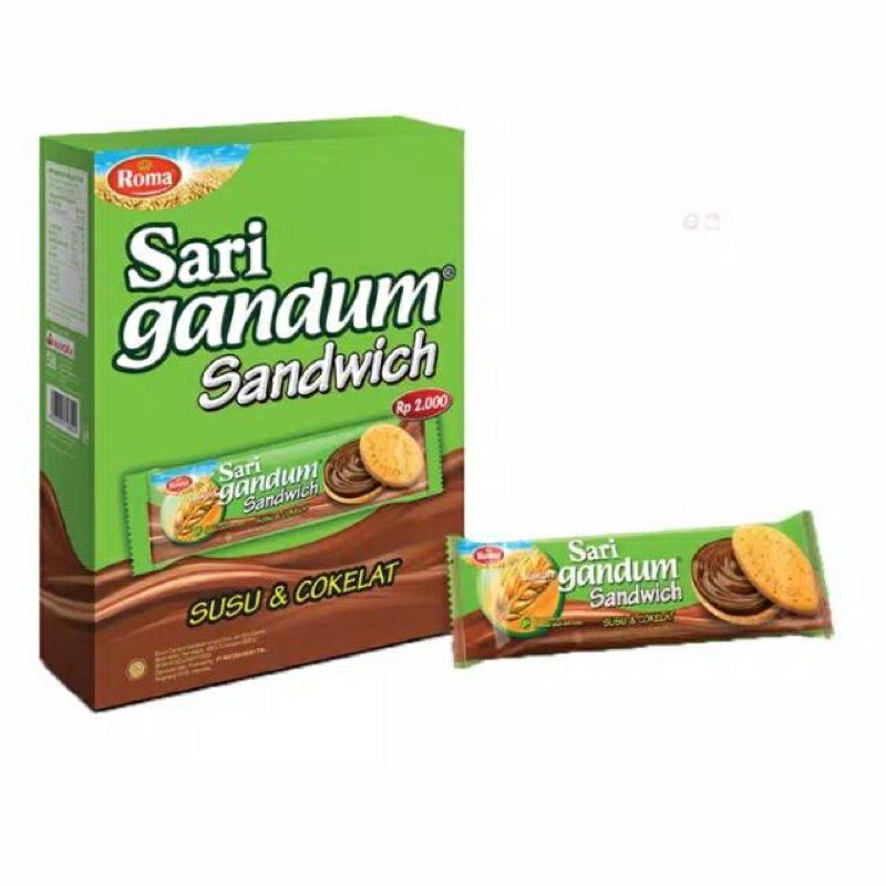 

Roma sari gandum sandwich coklat isi 12pcs@39g