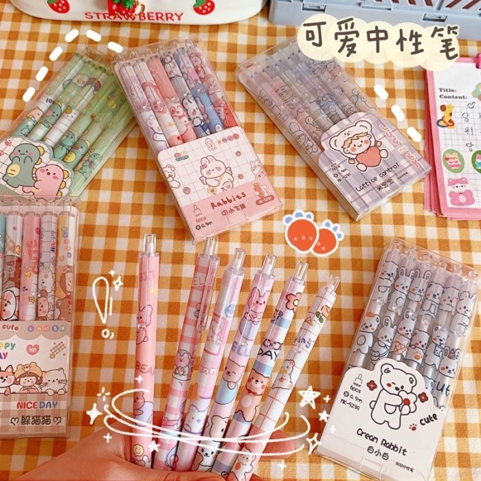 

Sale Cute Pen Set Automatic Pen Kawai Pen Pena Otomatis Alat Tulis Korea Limited