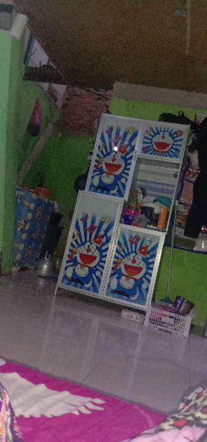 Rak Piring 2 Pintu Magicom / Gendong Kaca Lukis Full Colour (harga Promo)
