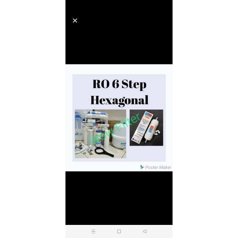 micron mesin ro 100gpd 6 step hexagonal gantung