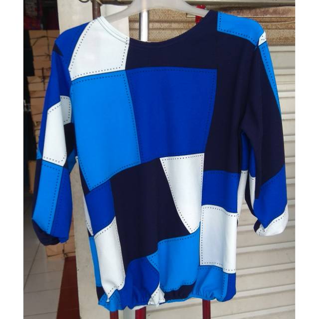 Baju atasan kaos murah kotak pinggang karet