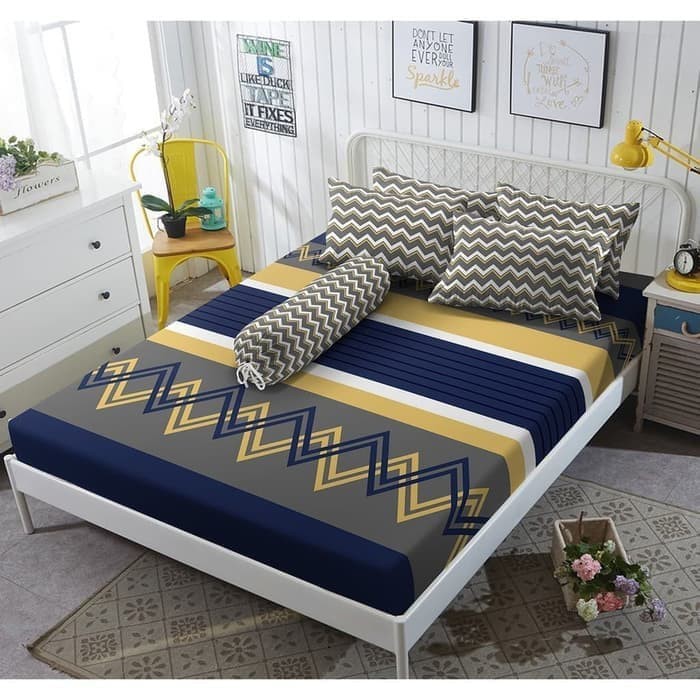 Terbaru  Sprei Deluxe Kintakun 180x200 Riviera - Bantal 4