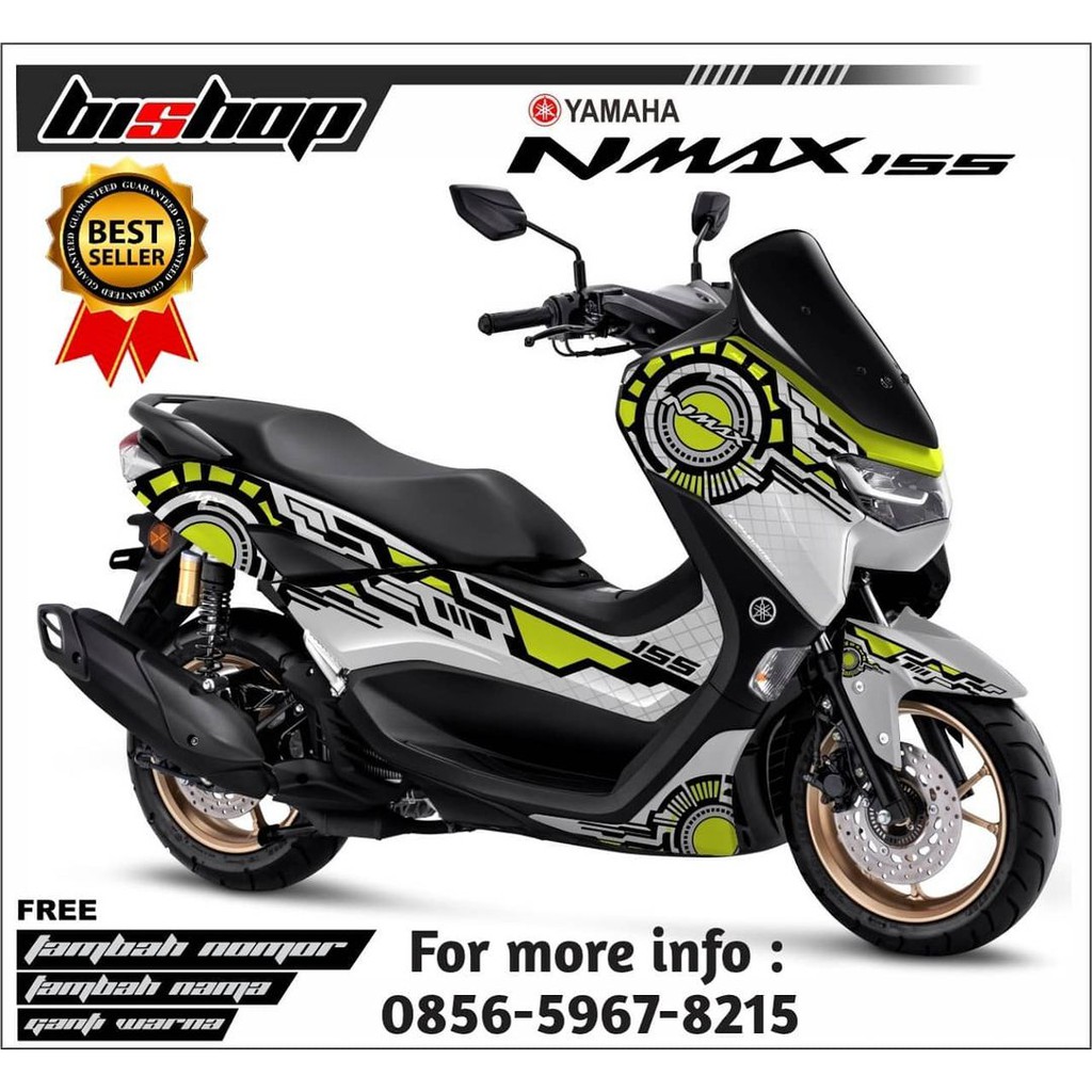 Sticker decal full body Yamaha Nmax Silver Kuning
