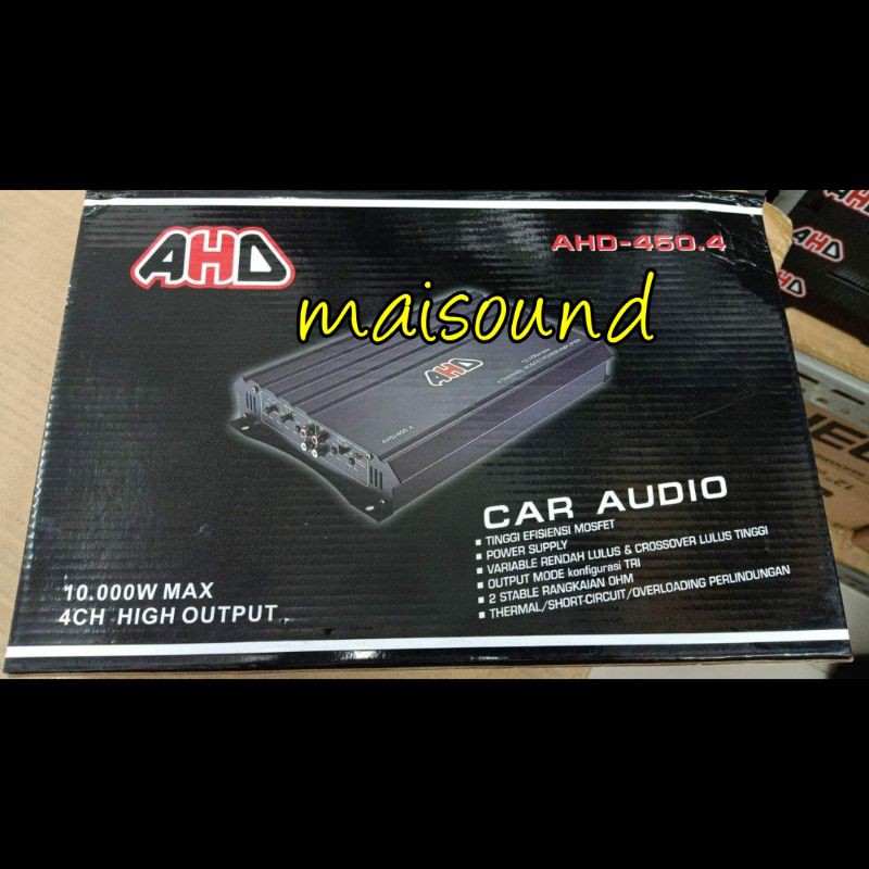 AHD CAR AUDIO POWER AMPLIFIER 4 CHANNEL AMPLI AHD 4504 AHD4504
