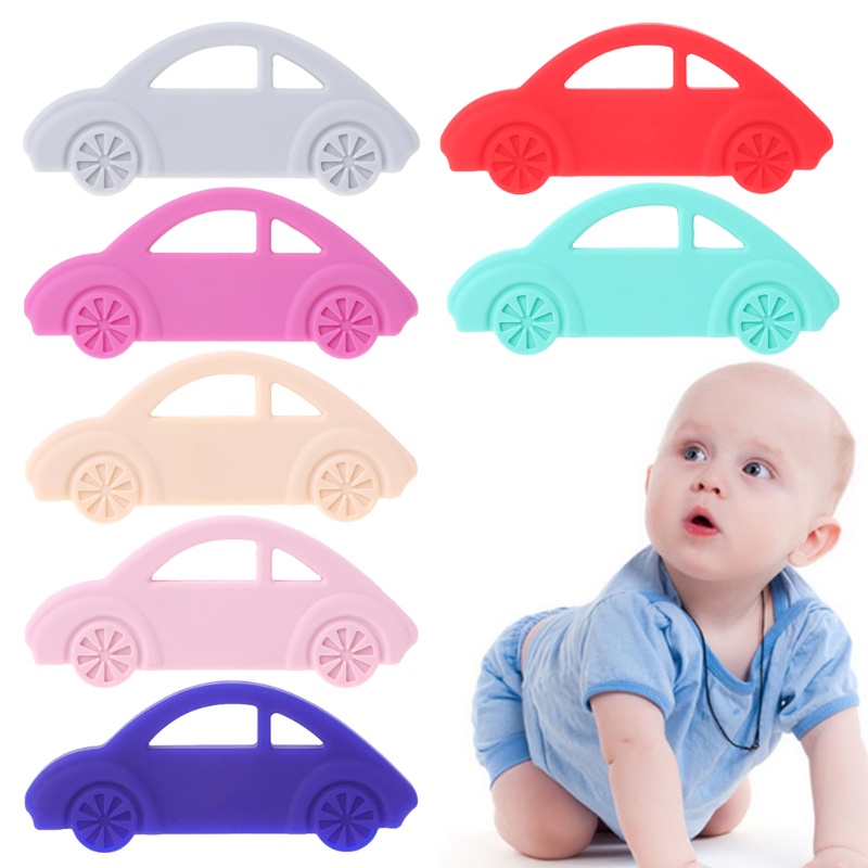 Zzz Baby Teether Silikon Mobil Tumbuh Gigi Mainan Kalung Newborn Mengunyah Bayi Menyusui