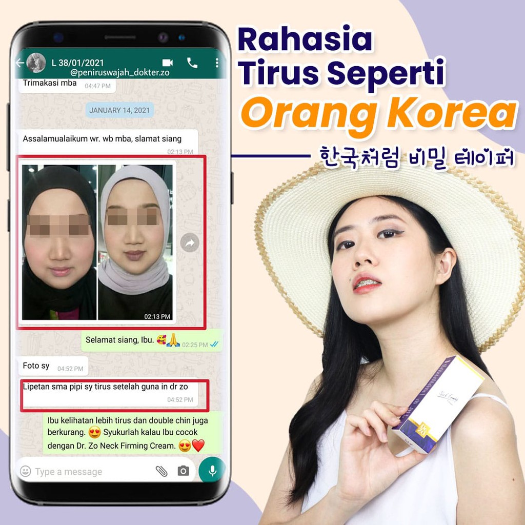 Cream Dr Zo Penirus Wajah Menghilangkan Double Chin Dan Lemak Dileher Secara Alami