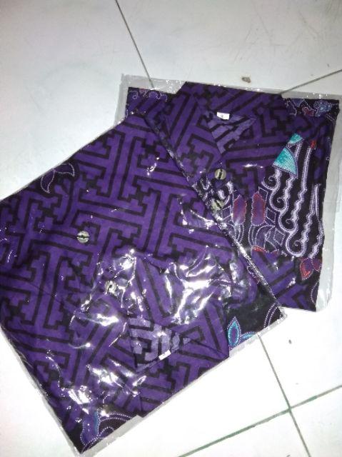 Baju Batik Couple Keluarga Motif Pager Bumi Magenta Seragam Gamis Busui Terbaru