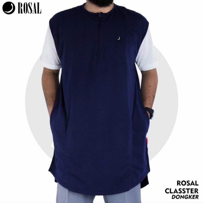 Sholat-Rompi- Rompi Sholat Pria Dewasa Kaos Terry Rosal Hitam Dongker Abu -Rompi-Sholat.