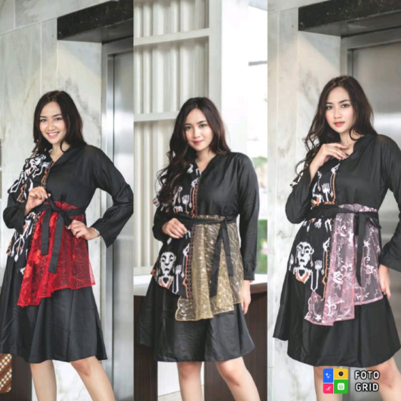 tunik tile toraja brokat batik kampus/ tunik batik/ brokat batik