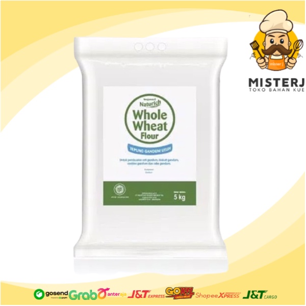 

Bogasari Naturich Whole Wheat Flour 5Kg EXP 04-2025 | Bogasari Tepung Gandum Utuh BEST SELLER