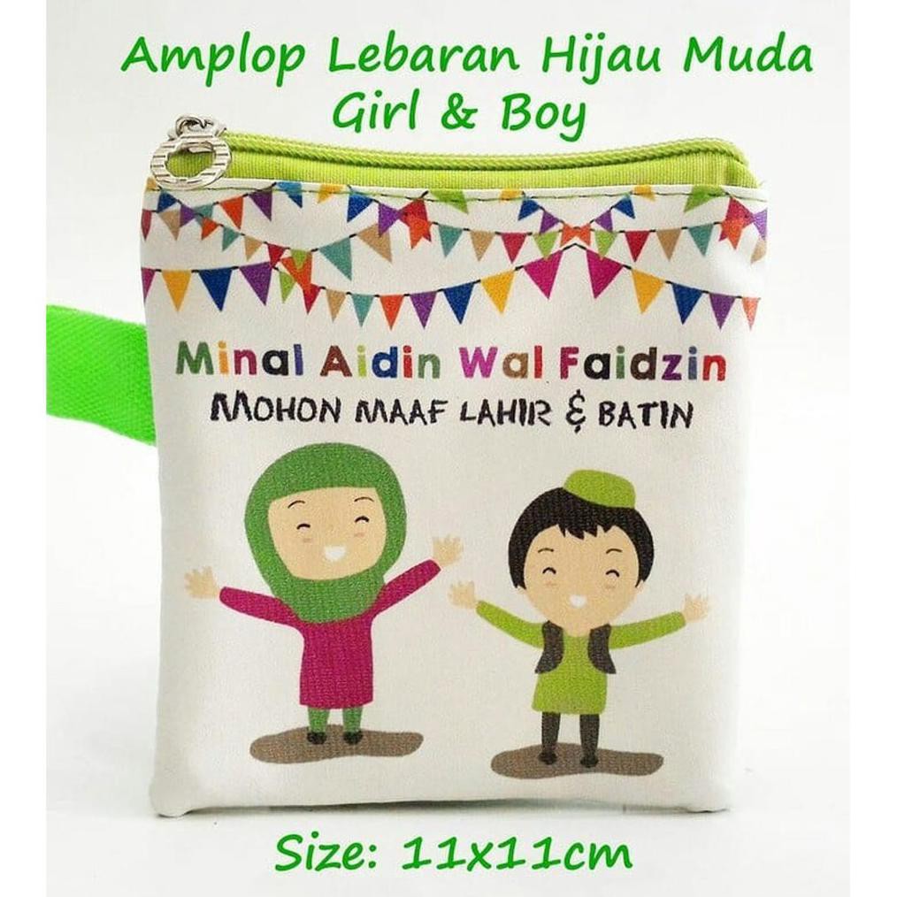 Diskon Dompet Thr Lebaran Amplop Thr Lebaran Hijau Muda Boy Girl