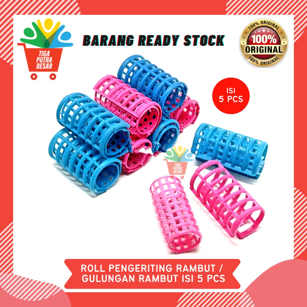 5 Pcs Roll Pengeriting Rambut / Gulungan Rambut / Alat Keriting Rambut