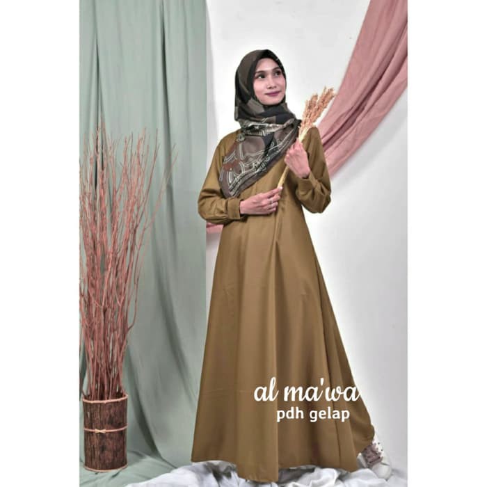 Baju Muslim Wanita Gamis Lanika Hitam Jaguar Mix Mostcrepe IA723 Gamis Toyobo Pns /Pemda - Pns Pemda