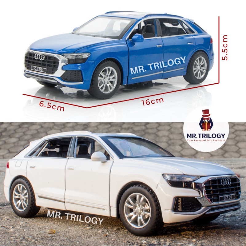 Diescast Mobil Audi Q8 Miniature 1:32 Berkualitas Kado Hadiah Mainan Anak Laki2