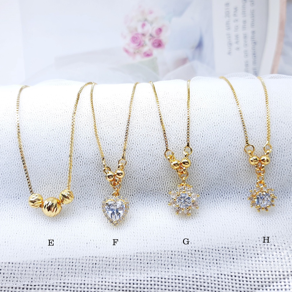 Kalung Koye  Fashion Bandul Bola Love  Bunga  - BN185