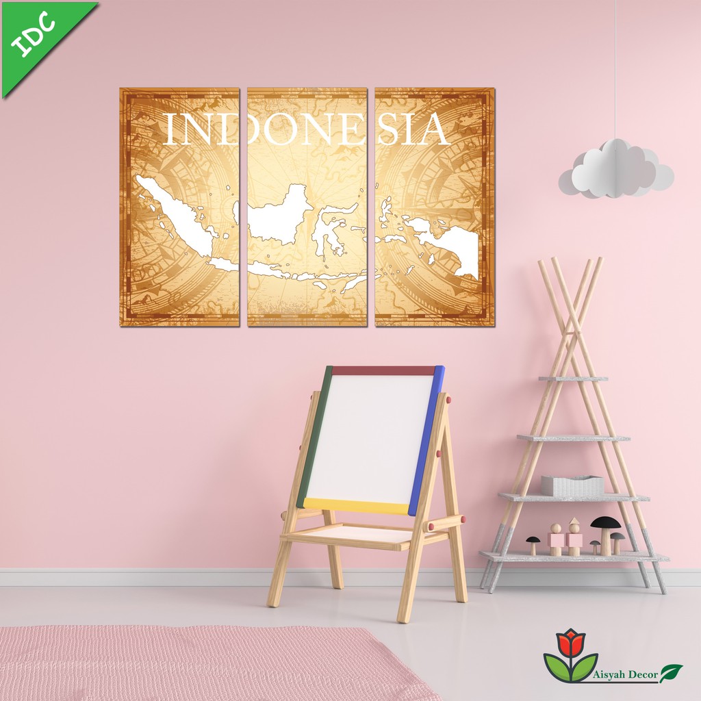 Hiasan Dinding Dekorasi Rumah Seri Anak Peta Indonesia Map IDC