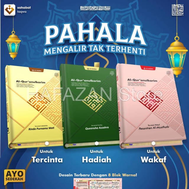 Al Quran Attaqwa Custom New A4 - BONUS JUZ AMMA & BUKU DZIKIR -  Alquran Hafalan At-taqwa Perkata