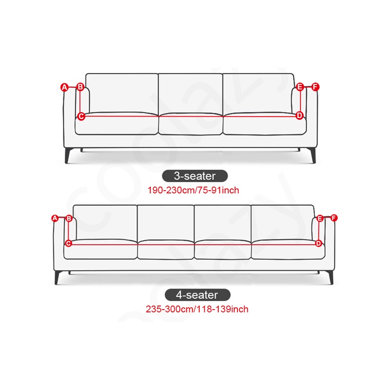 Sarung Sofa Solid Elastis 3/4 Dudukan Cover Sofa 3/4 Seater Penutup Sofa