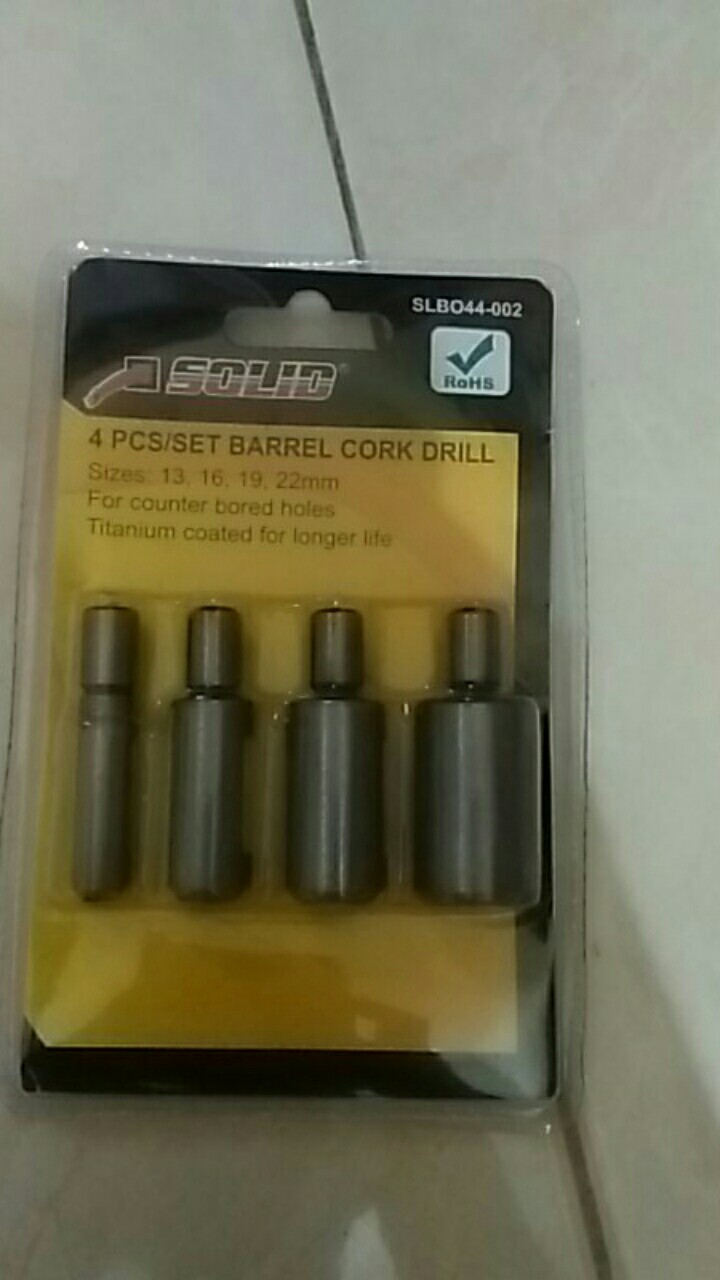 Plug Barrel Cork Drill 4 Set