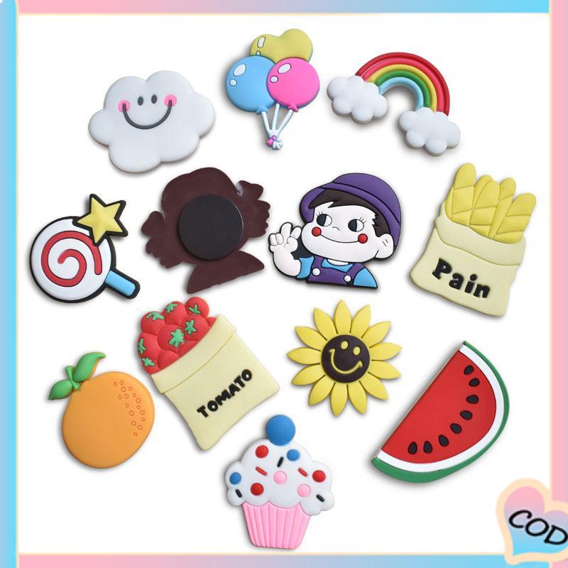 COD❤️Stiker Kulkas Magnet Lucu Kartun Tempelan Tidak Memudar Stiker Magnet Lem Lembut PVC Kreatif-A.one 3D Hiasan Fridge Message Magnetic