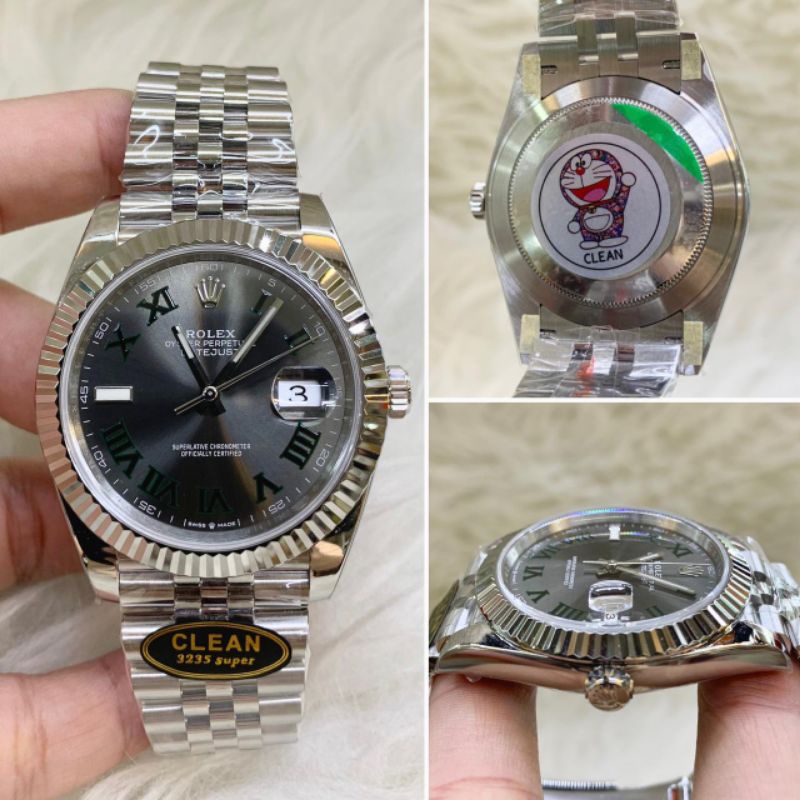 JAM TANGAN PRIA ROLEX DATEJUST SUPER CLONE CLEAN FACTORY ROMAWI001 SUPER  PREMIUM