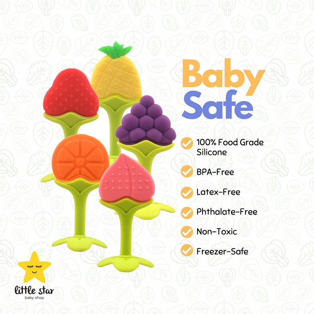 Baby Teether | Gigitan Bayi Silikon Buah