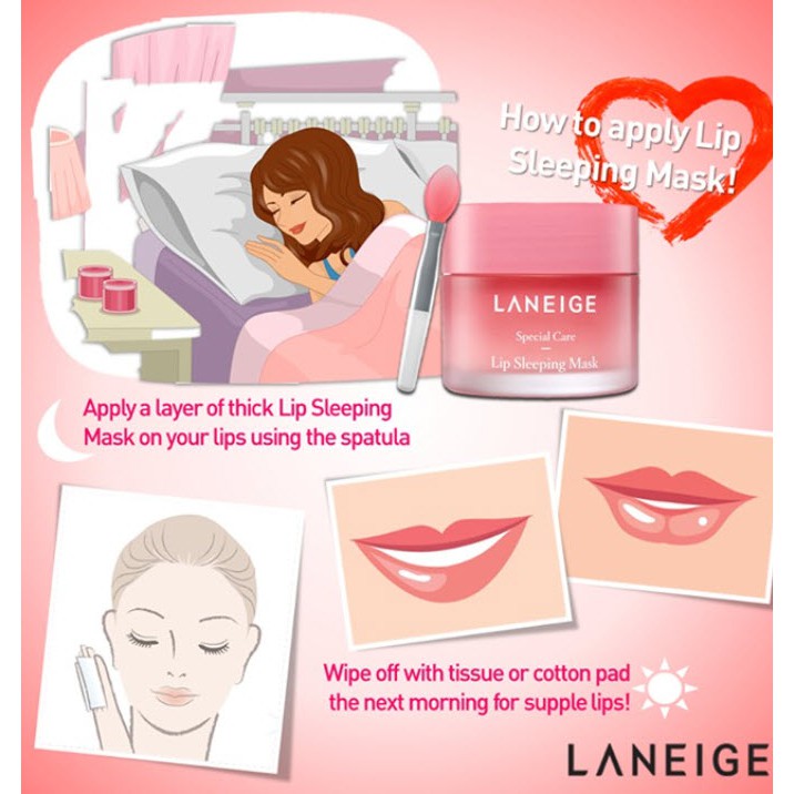 [PROMO SPESIAL] Laneige Lip Sleeping Mask 3g Masker Bibir Pink 100% ORIGINAL KOREA TERMURAH