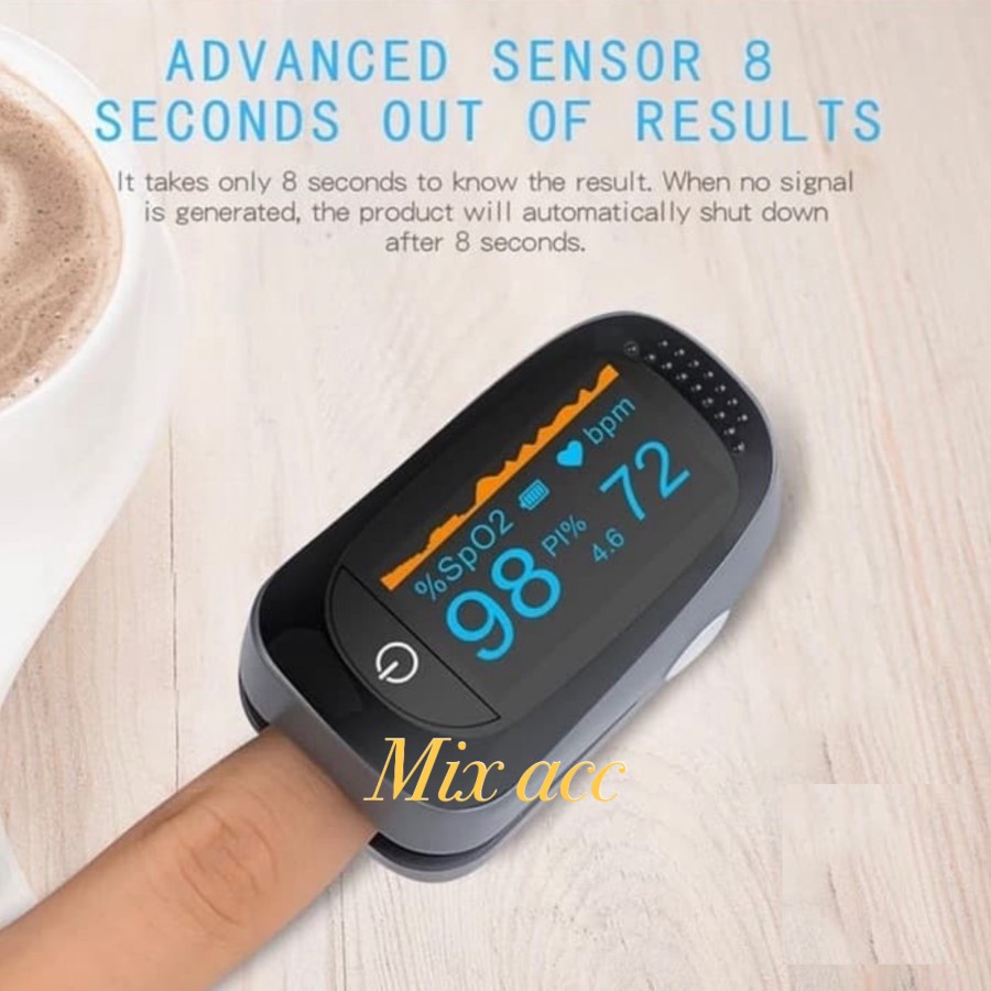 MIXIO A2 Fingertip Pulse Oximeter Sp02 Saturation Monitor HD OLED