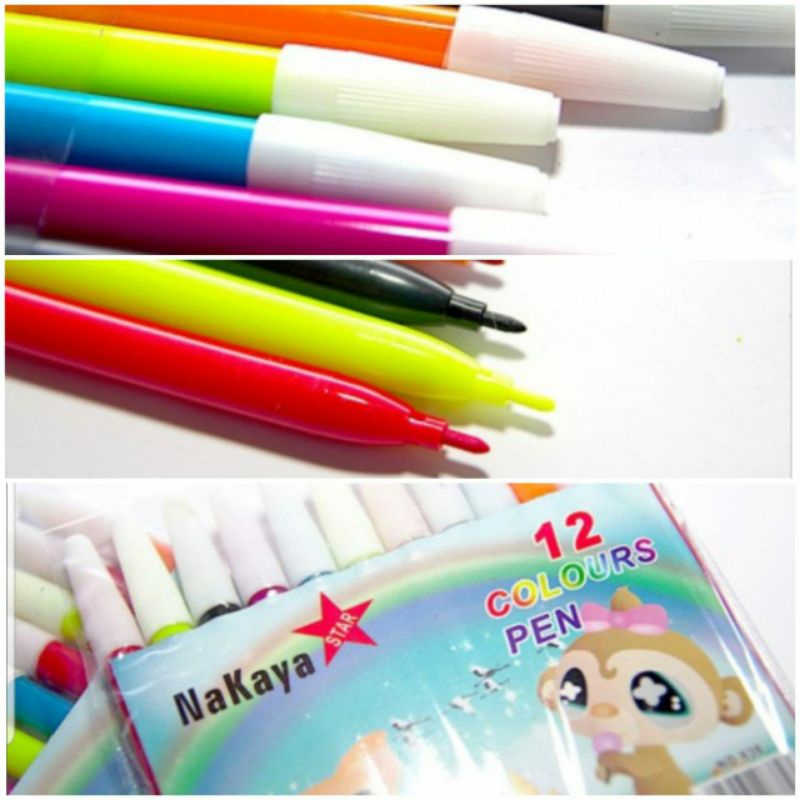 

Spidol kecil 12 warna merk NAKAYA