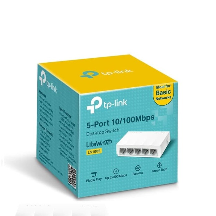 TP-LINK LS1005 5-Port 10/100Mbps Desktop Network Switch